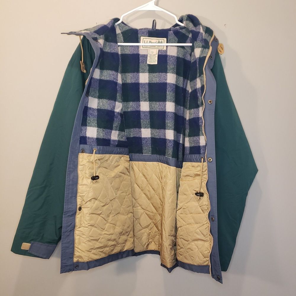 LL Bean Mens Baxter State Hooded Parka Coat Down Jacket XXL 2XL Colorblock RARE - Picture 2 of 9